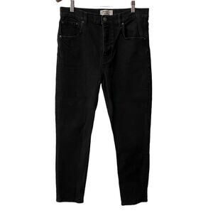 Reformation Black cotton Slim Straight Jeans 5 pocket size 31 womens